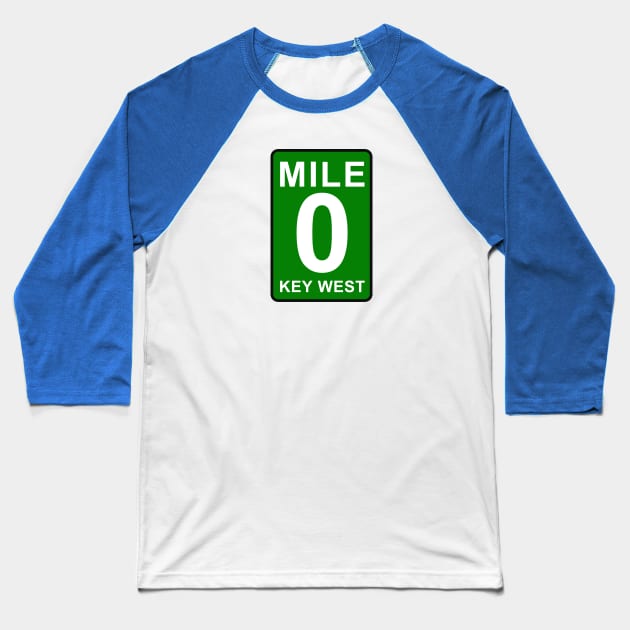 MILE 0 Baseball T-Shirt by CreativePhil